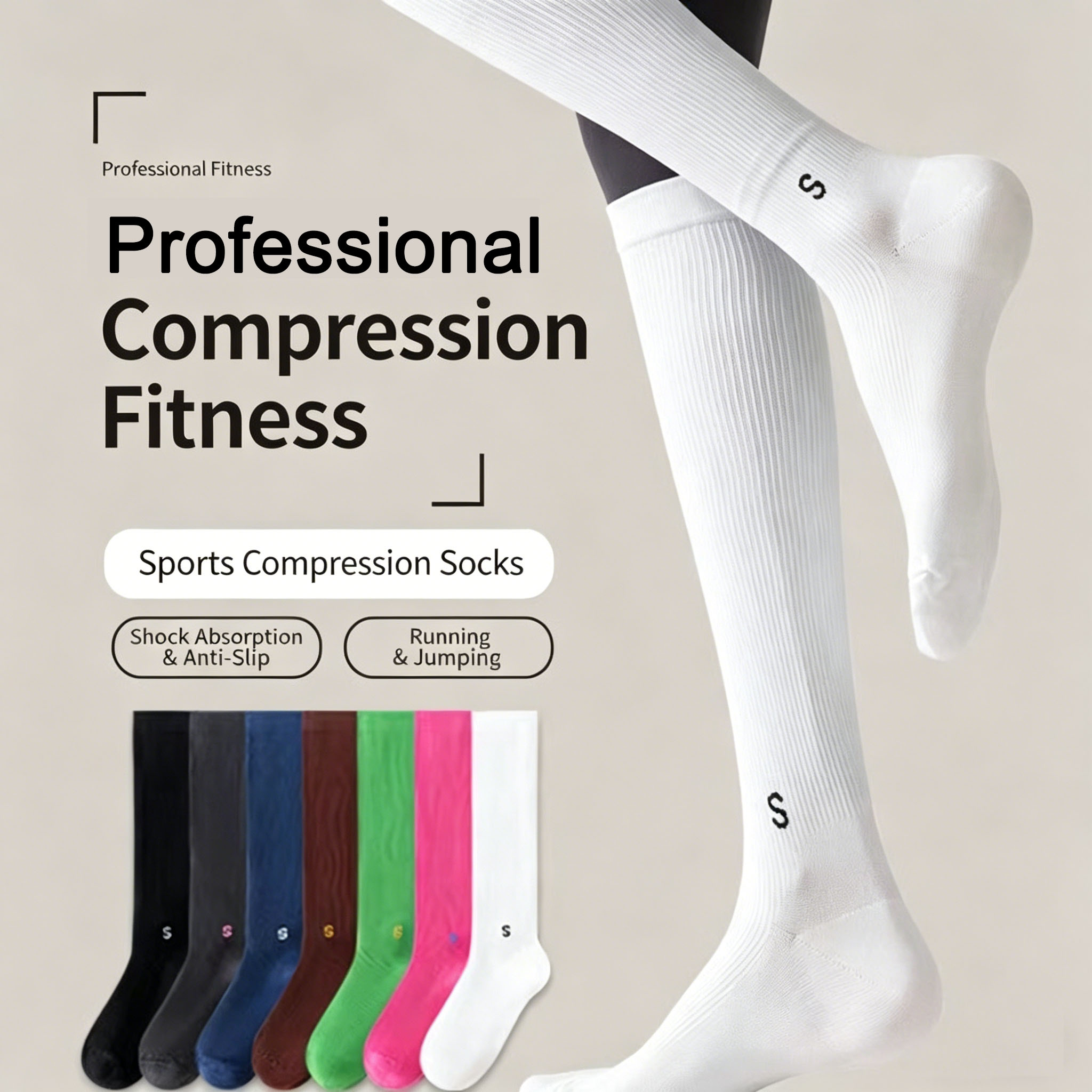 Compression Calf Sleeve - Kadınlar için Profesyonel Spor Kompresyon Baldır
