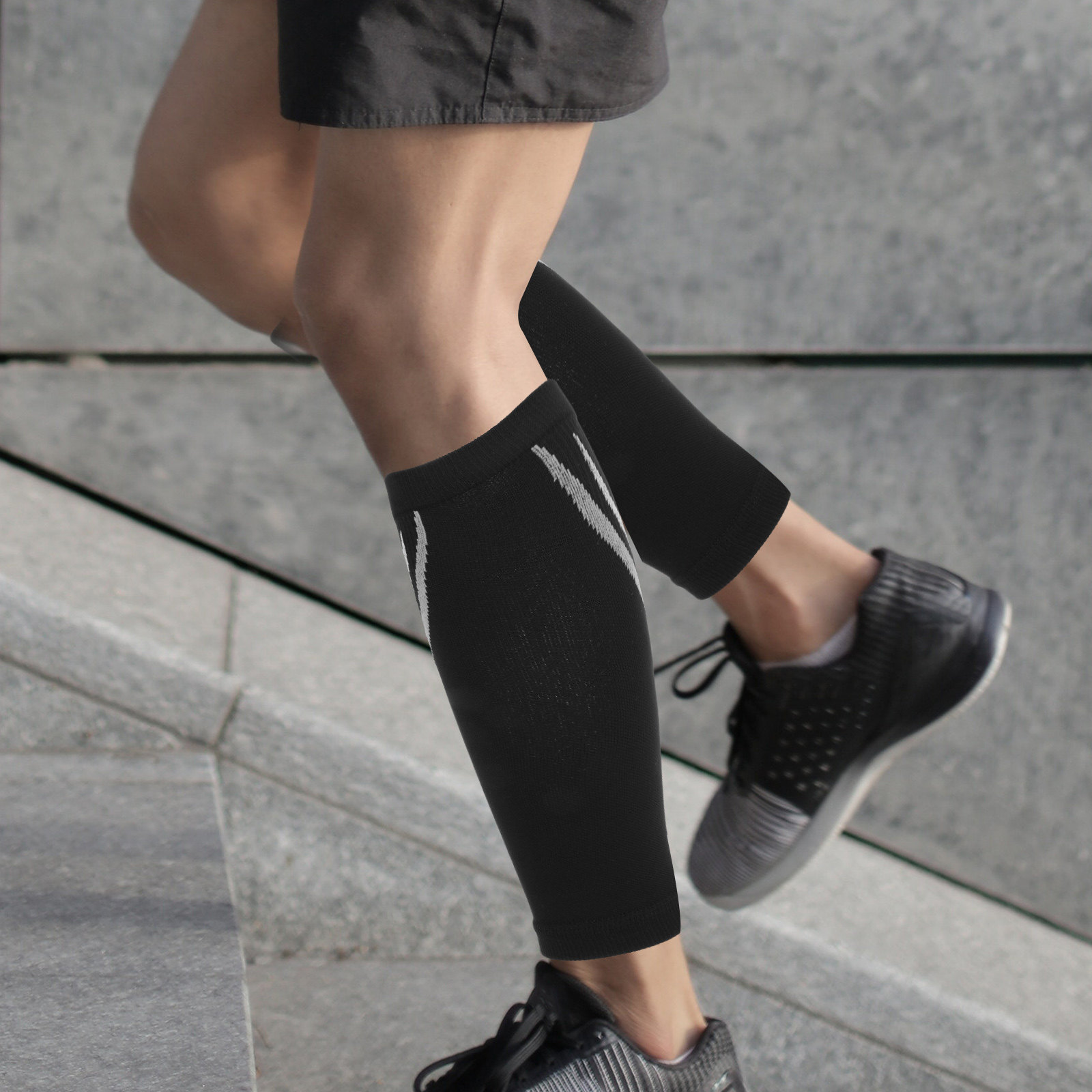 Compression Calf Sleeve - 1 çift buzağı sıkıştırma kollu nefes