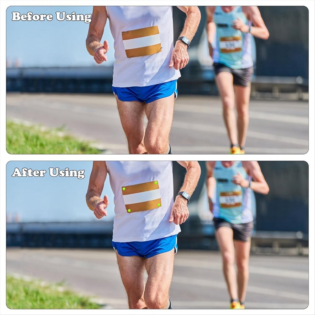 Running Gear Marathon - ABJX 12 Adet Koşu Numarası Klipsleri