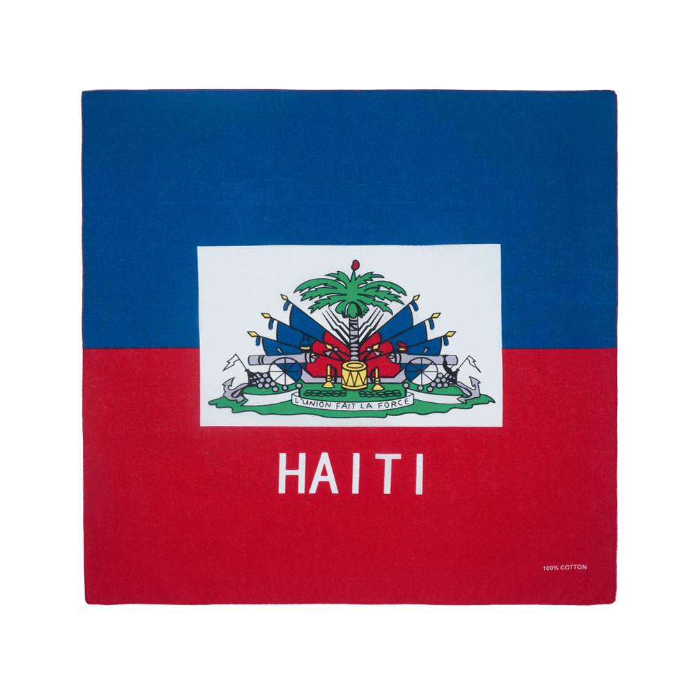 Running Gear Gifts - Haiti bayrağı Bandana 100% pamuk kadınlar